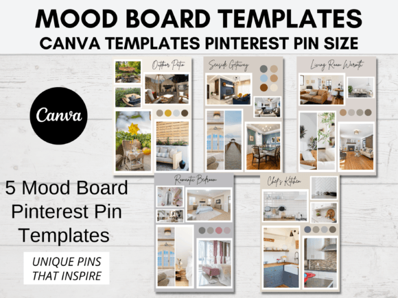 5 Canva Mood Board Templates for Pinterest