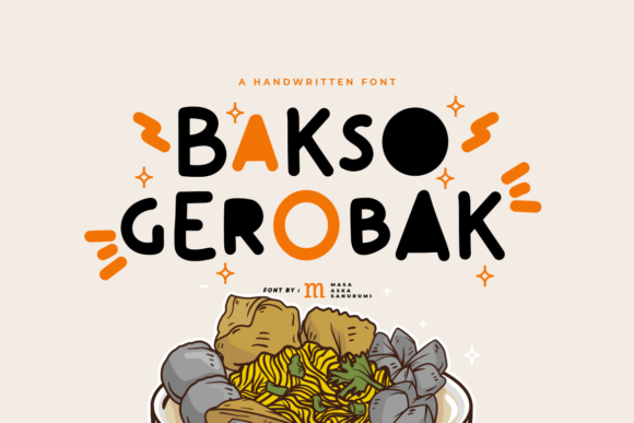 Bakso Gerobak: The Playful Display Font for Modern Creatives