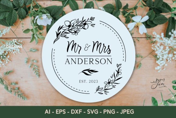 Family Monogram SVG: Elegant Wedding Monogram Designs