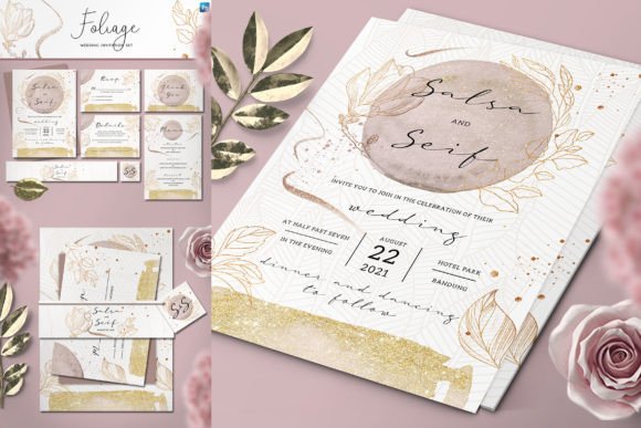 Foliage Wedding Invitation Set: Crafting Your Botanical Suite