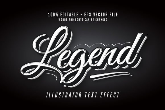 Instant Dimension: The Legend 3D Illustrator Text Effect