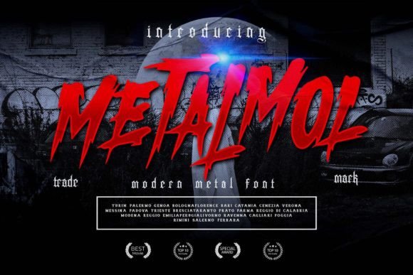 Metalmol: The Horror Metal Blackletter Typeface