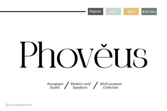 Phoveus: A Modern Serif for Captivating Design