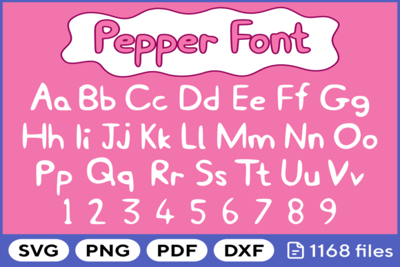 Pig Font SVG PNG PDF DXF: Your Playful Crafting Alphabet