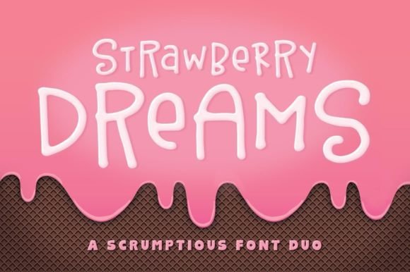 Strawberry Dreams: A Sweet Font Duo for Nostalgic Designs